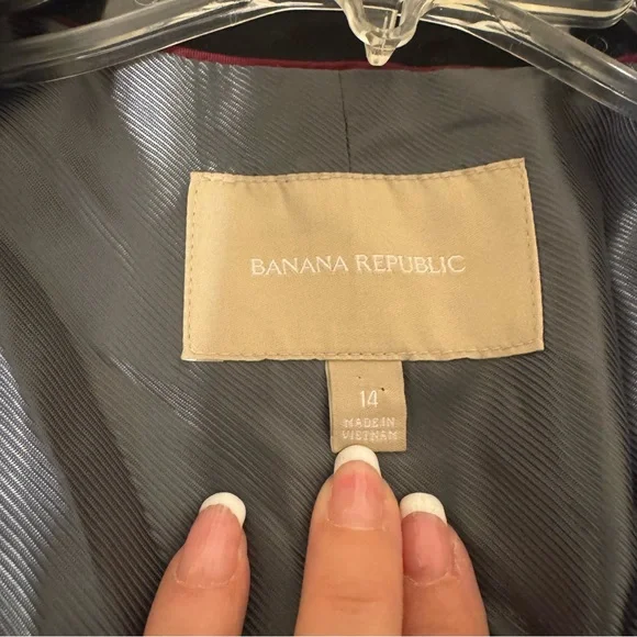 Banana Republic Crushed Velvet Black Blazer Tailored Fit Professional - Picture 5 of 10